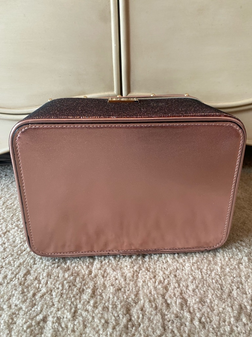 Victoria's Secret Rose Gold and Glitter Cosmetic Case - Picture 3 of 7